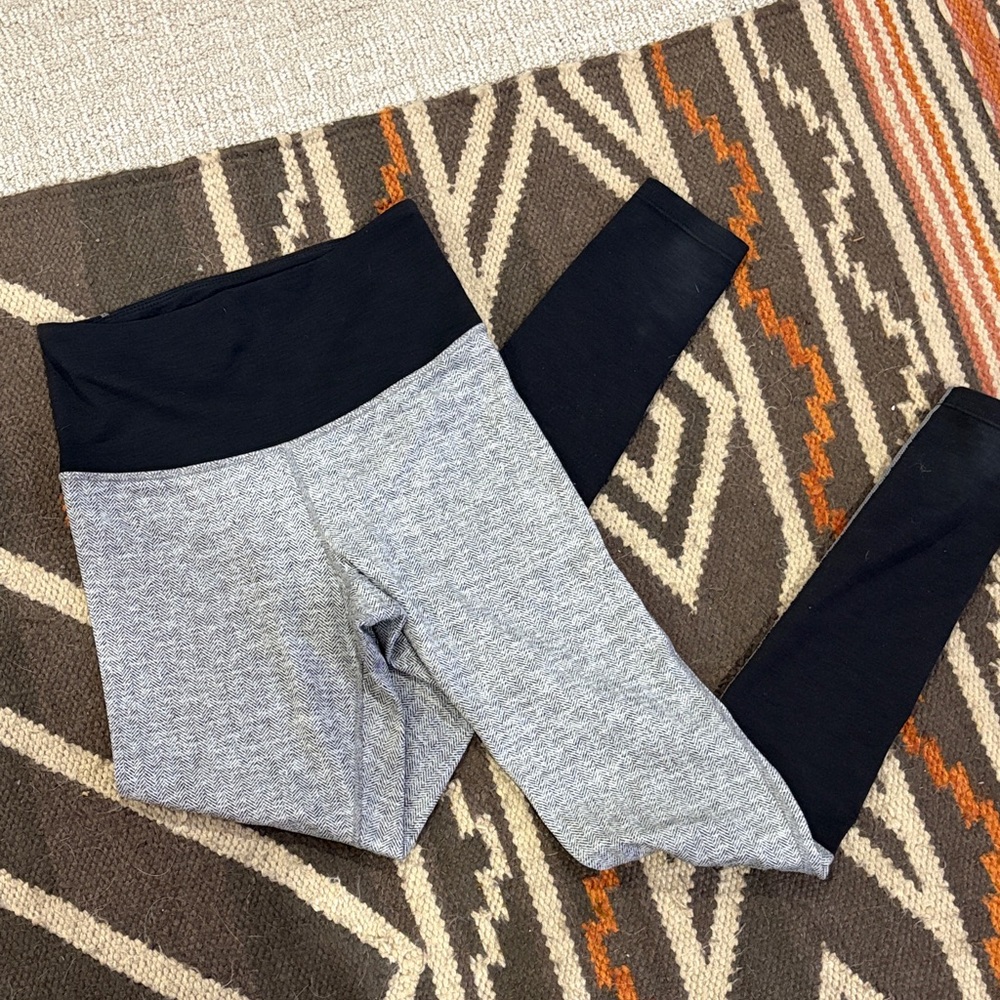 Manduka Black and Gray Women's Leggings